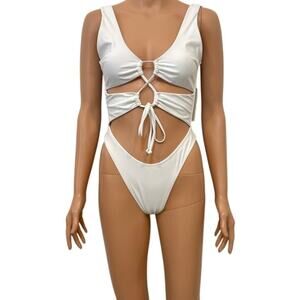 CHYRII small cutout lace up high cut one piece swimsuit monokini SW 2923